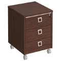 Тумба выкатная 3-ящичная с центральным замком с доводчиками