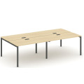 Рабочая станция двухсторонняя на П-образных опорах 40х40