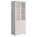 Шкаф офисный для бумаг со стеклом в алюминиевой раме